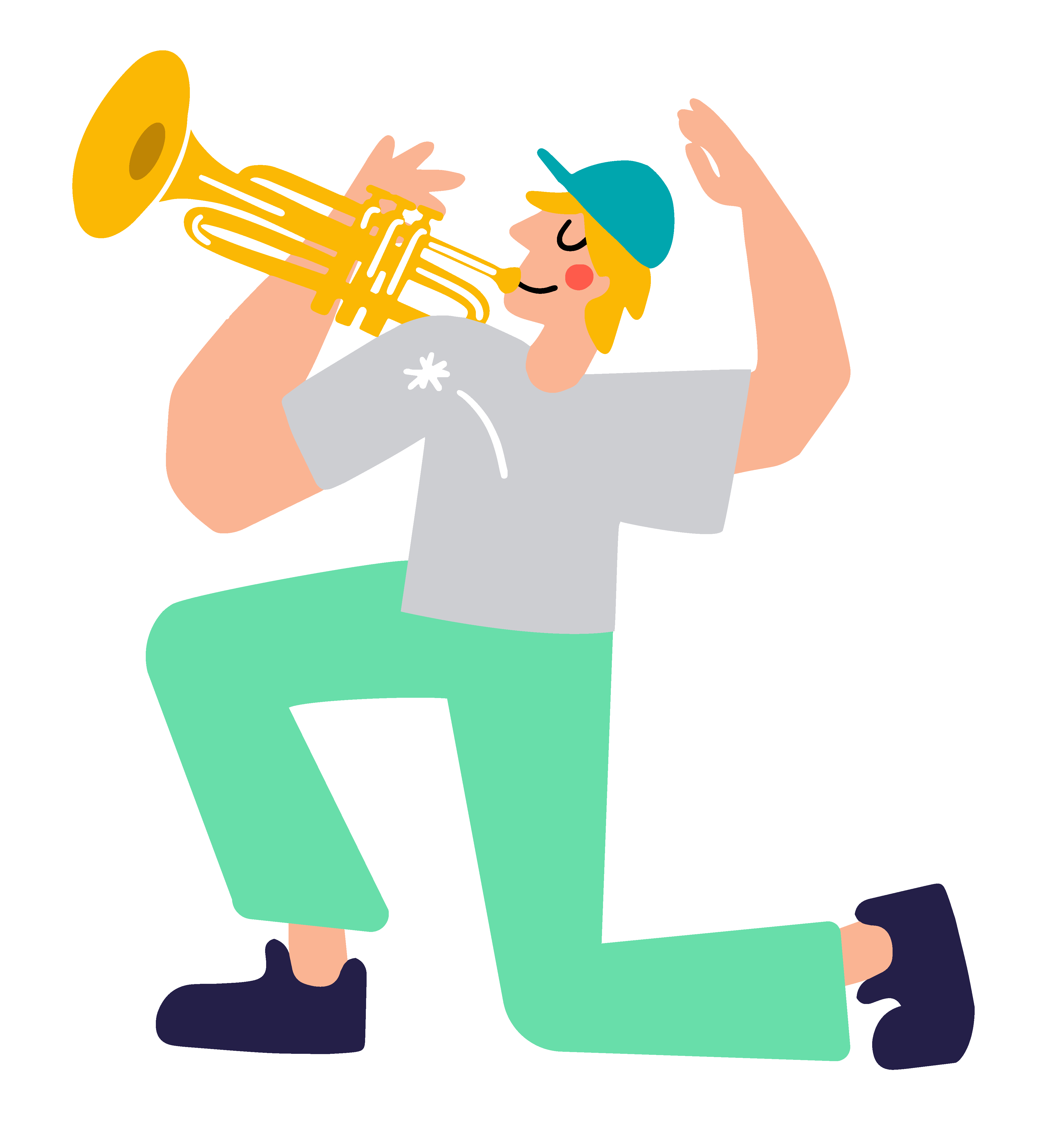 Illustration d'un trompettiste